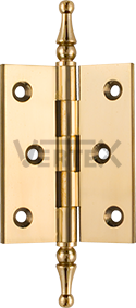 Standard Range Cabinet Hinges - Steeple tips, Polished Brass (lacquered)